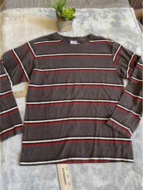 Simply Basic Long Sleeve Striped Shirt Youth Size 12/14
